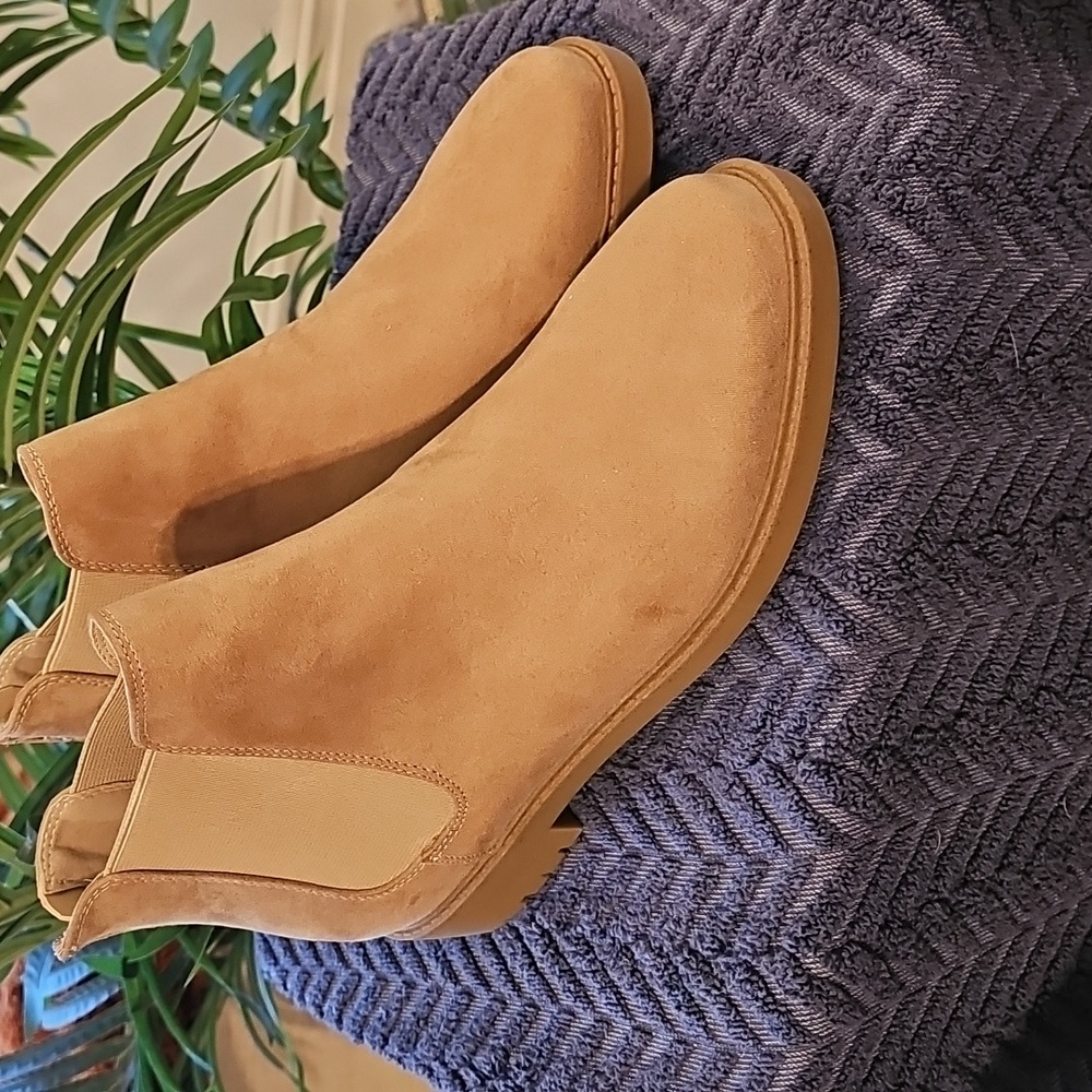 Esprit Tan  Faux Suede Ankle Boots